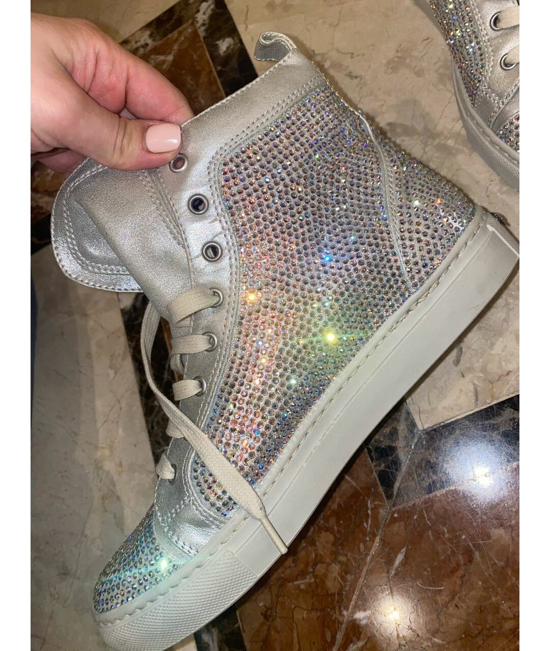 LE SILLA Серебряные кеды, фото 2