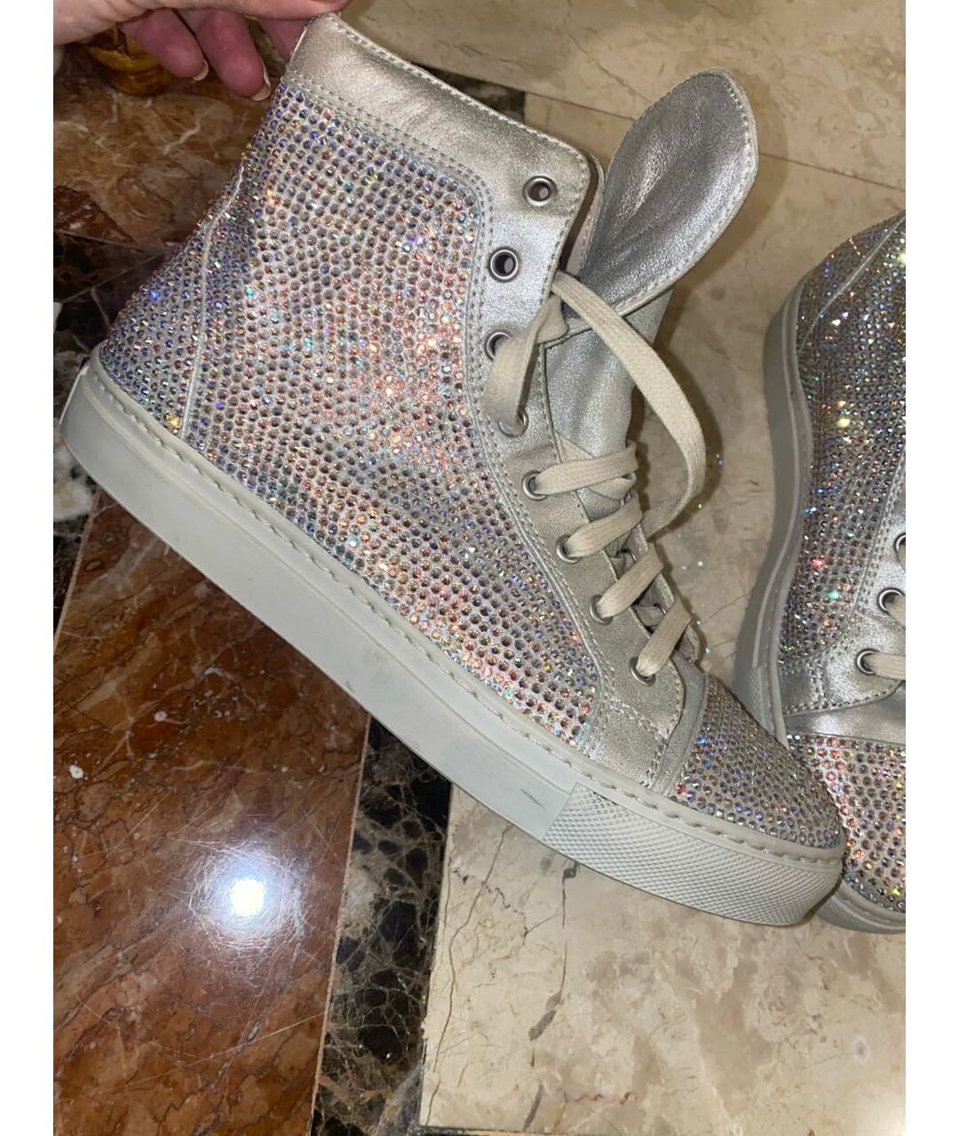 LE SILLA Серебряные кеды, фото 1