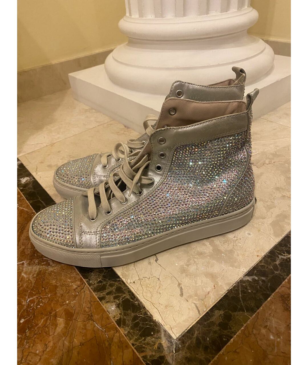 LE SILLA Серебряные кеды, фото 5