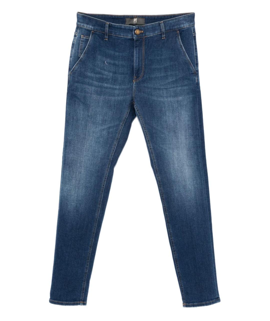 PT TORINO Синие хлопковые прямые джинсы, фото 1