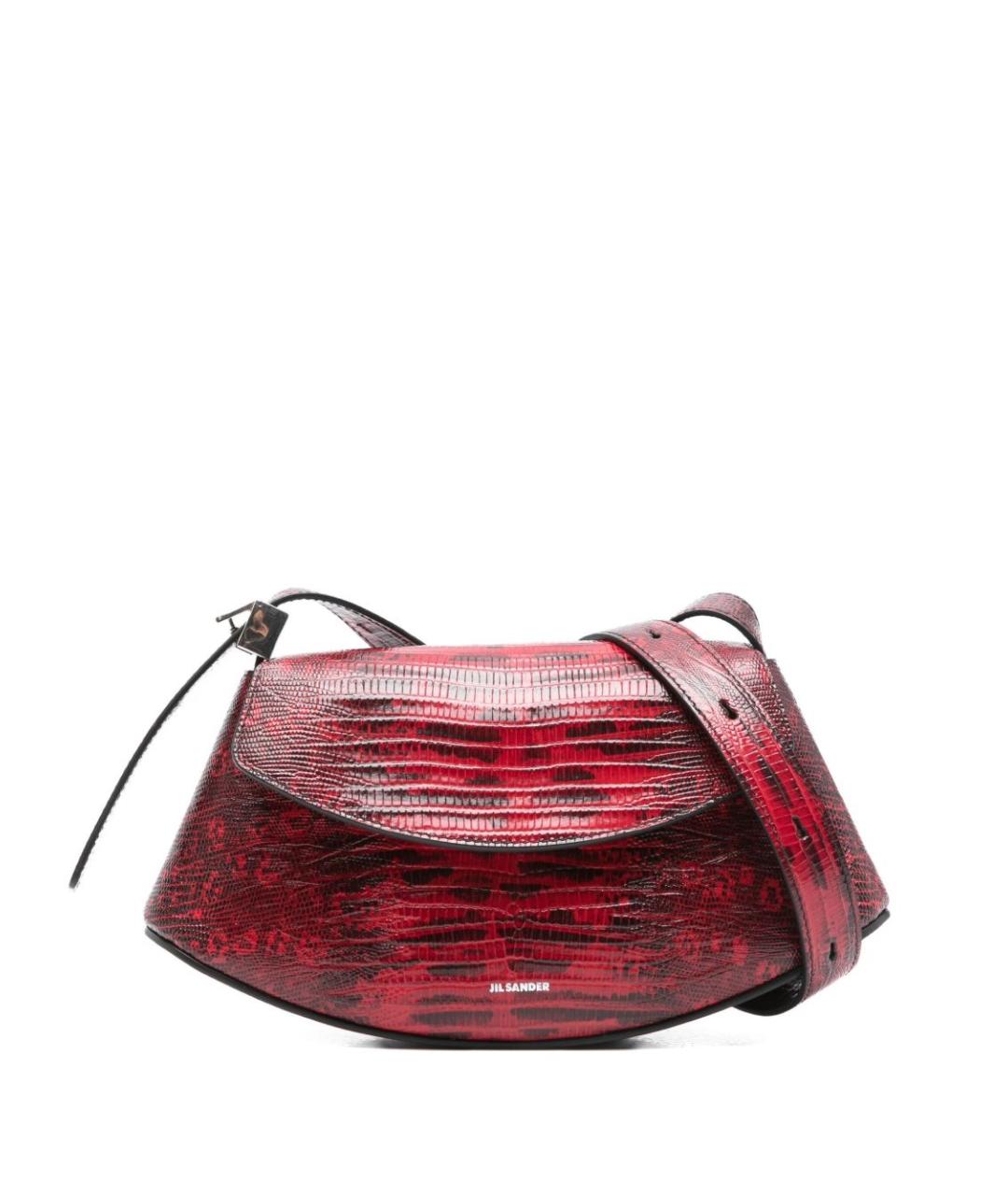 JIL SANDER Красная кожаная сумка через плечо, фото 1