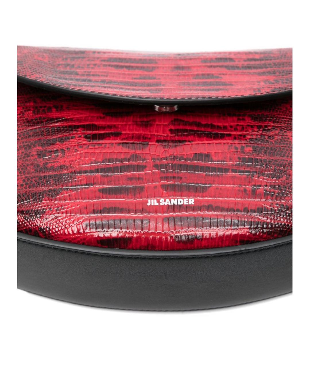 JIL SANDER Красная кожаная сумка через плечо, фото 5