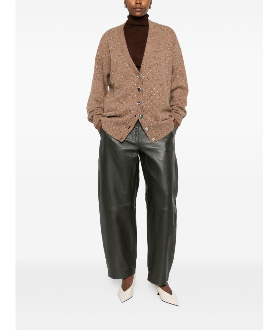 PINKO Бежевый шерстяной кардиган, фото 5