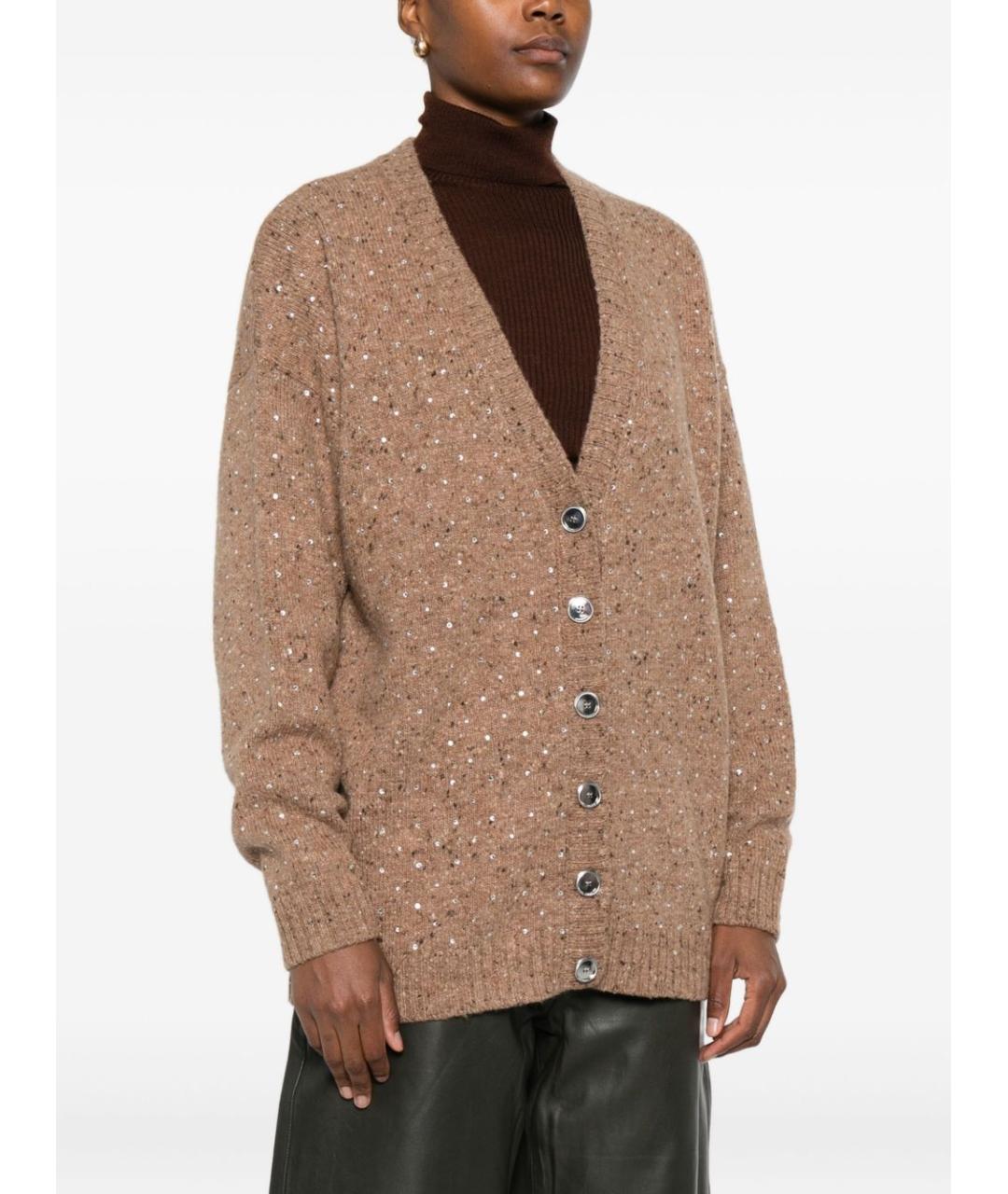 PINKO Бежевый шерстяной кардиган, фото 2