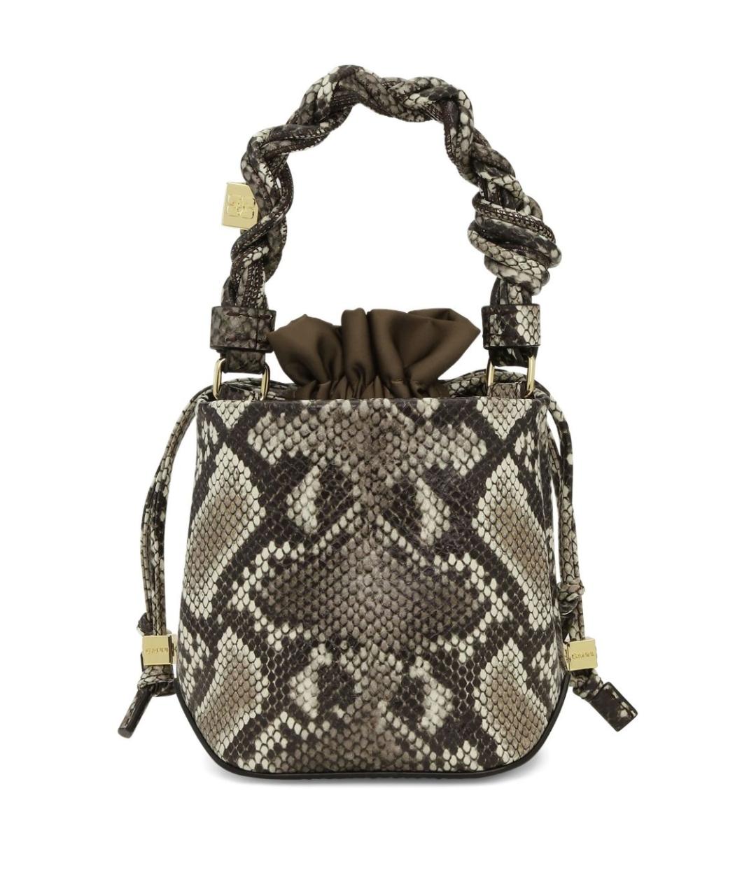 GANNI Мульти кожаная сумка с короткими ручками, фото 2