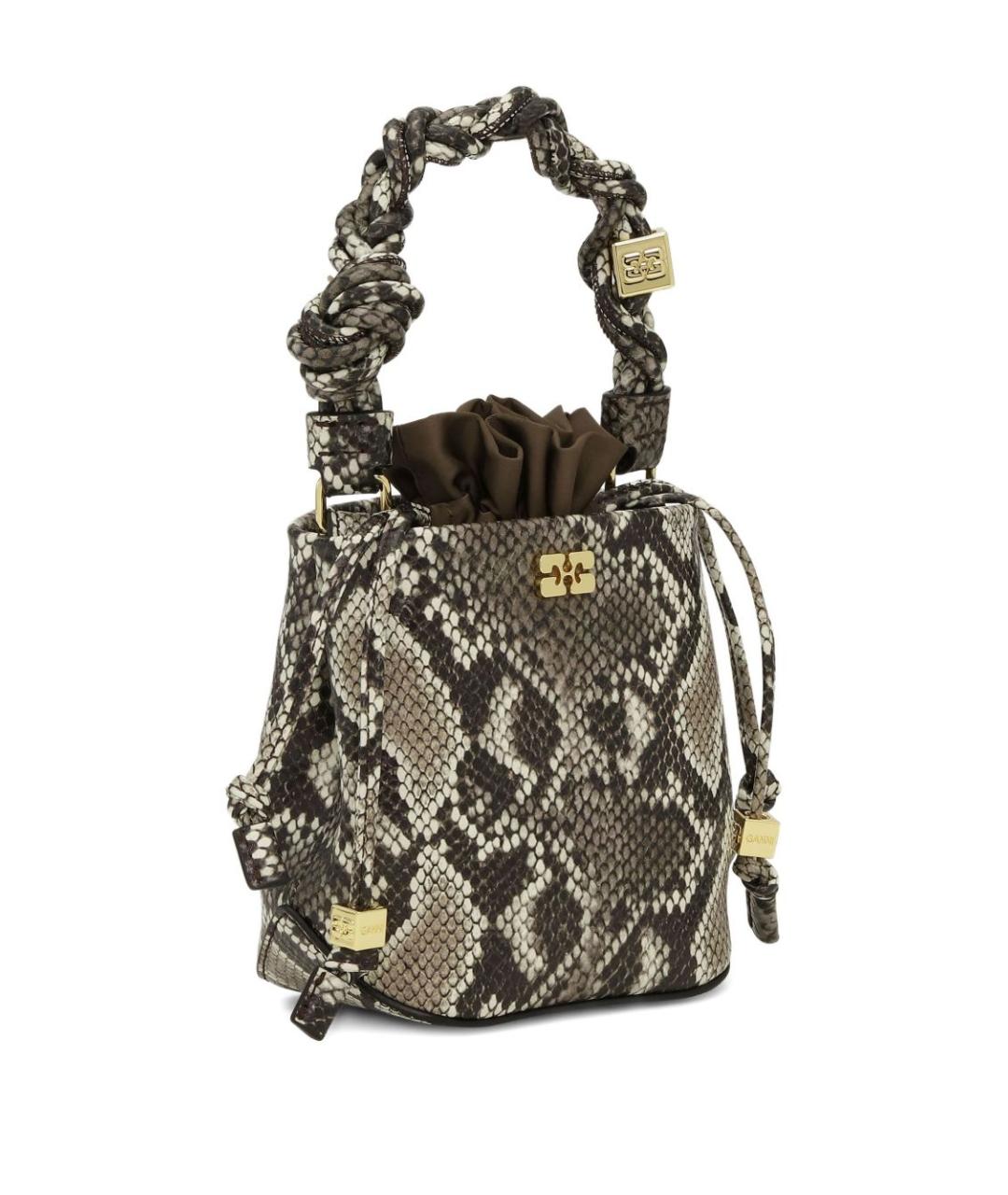 GANNI Мульти кожаная сумка с короткими ручками, фото 4