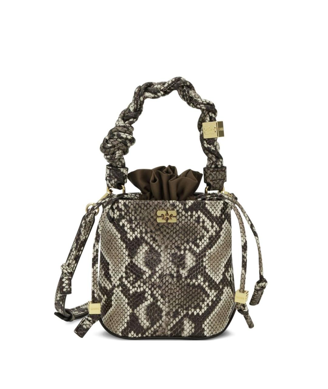 GANNI Мульти кожаная сумка с короткими ручками, фото 1