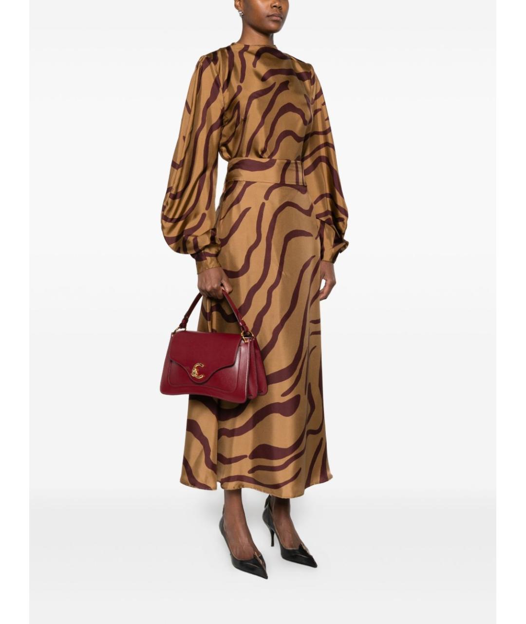 COCCINELLE Красная кожаная сумка с короткими ручками, фото 3