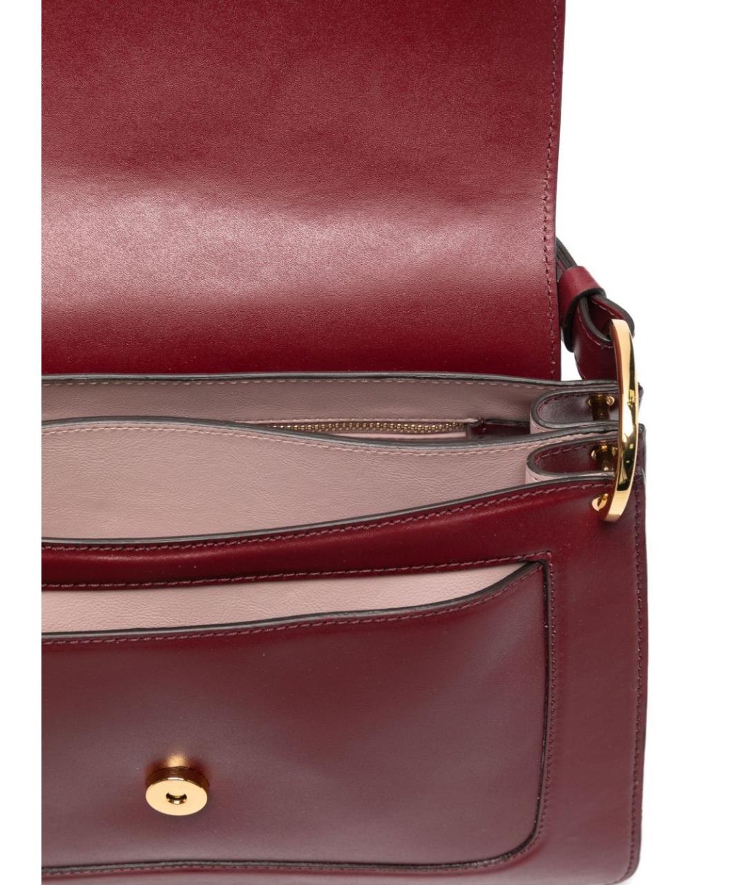 COCCINELLE Красная кожаная сумка с короткими ручками, фото 5