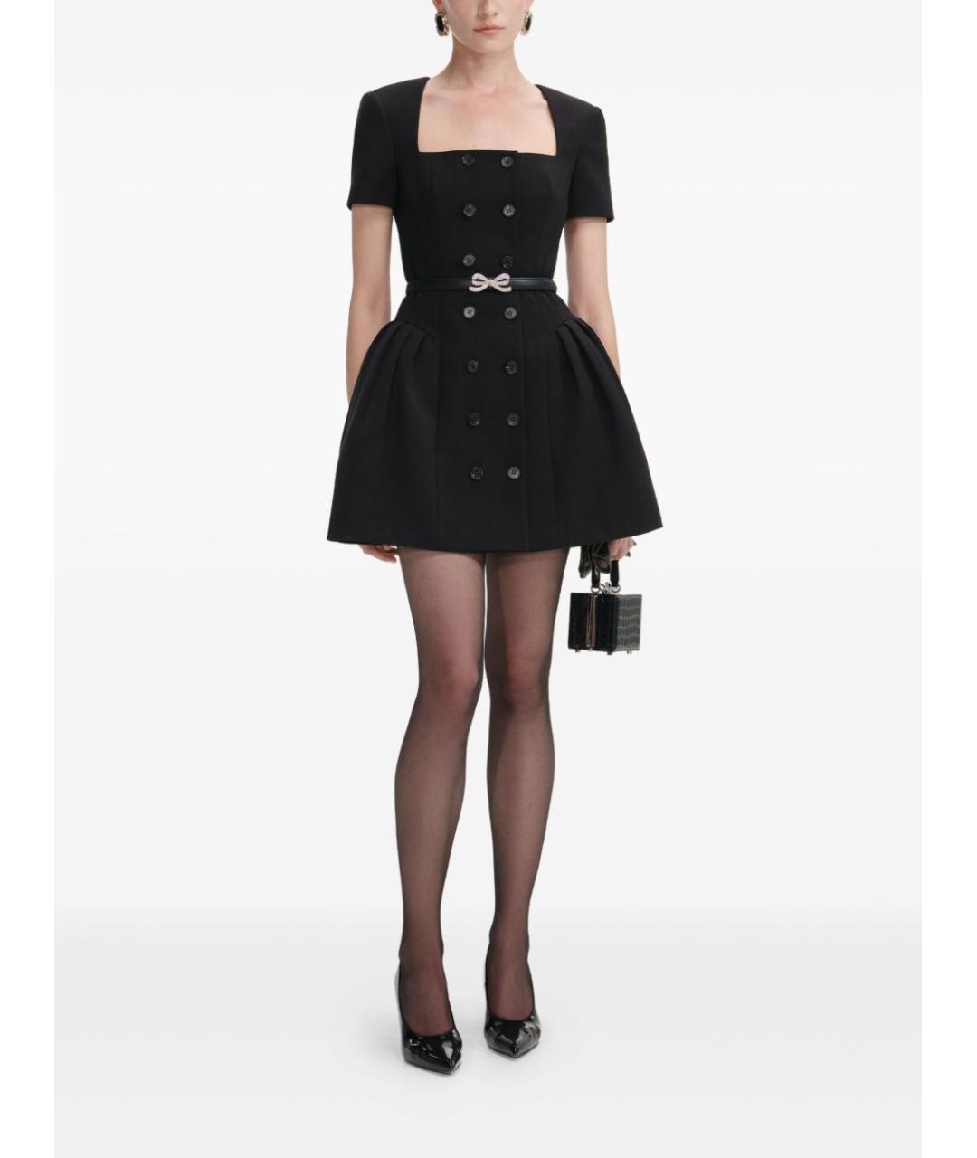 SELF-PORTRAIT Черное полиэстеровое коктейльное платье, фото 3