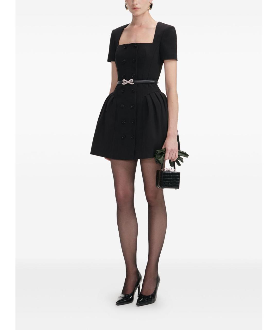 SELF-PORTRAIT Черное полиэстеровое коктейльное платье, фото 4