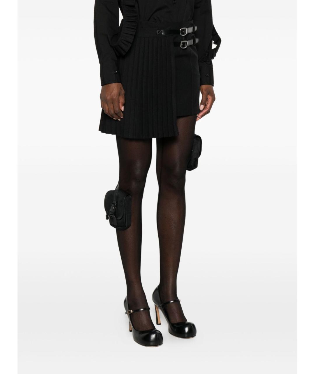 COPERNI Черная полиэстеровая юбка мини, фото 5