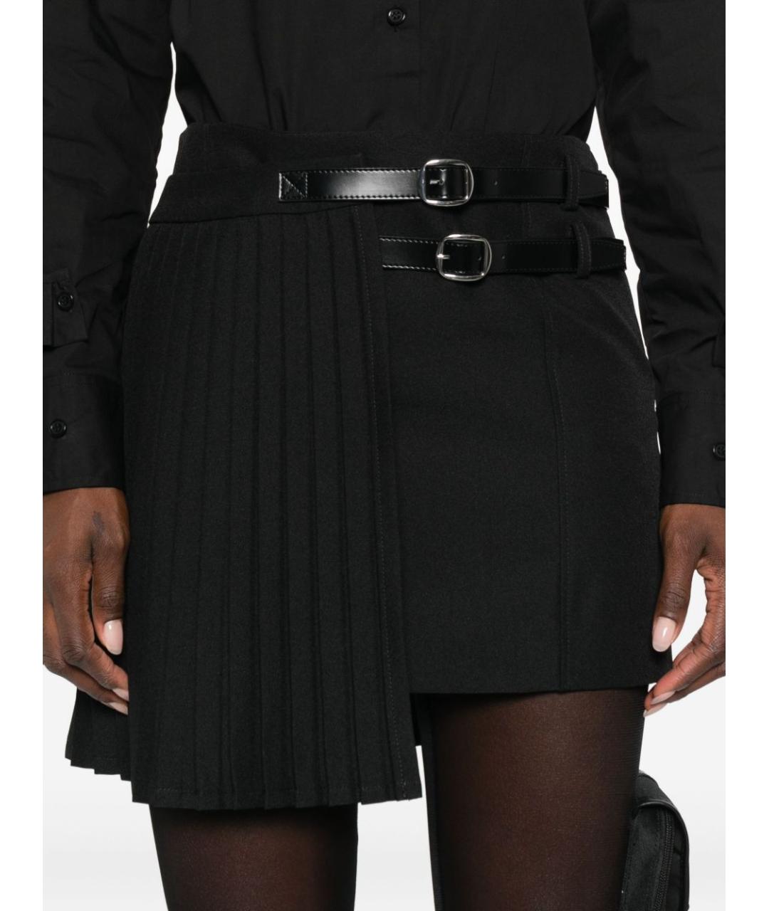 COPERNI Черная полиэстеровая юбка мини, фото 4
