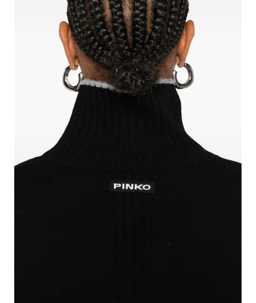 PINKO Черный шерстяной джемпер / свитер, фото 3
