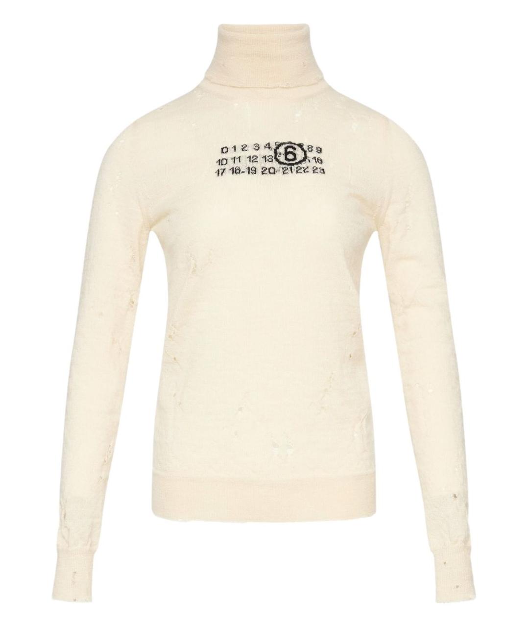 MM6 MAISON MARGIELA Белый шерстяной джемпер / свитер, фото 1