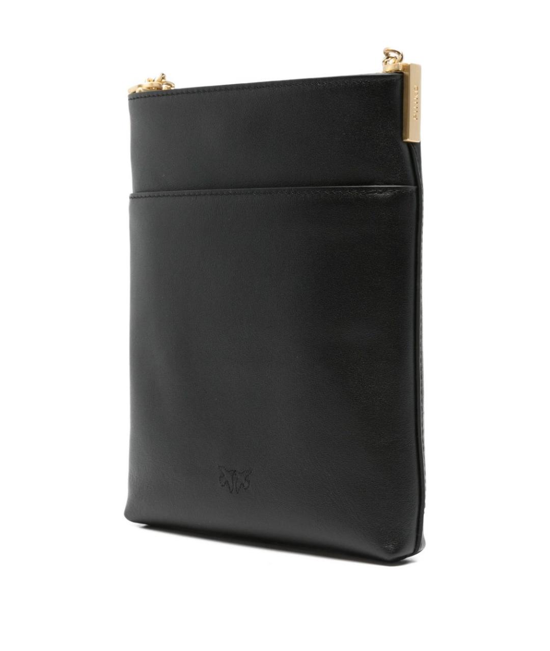 PINKO Черная кожаная сумка через плечо, фото 4