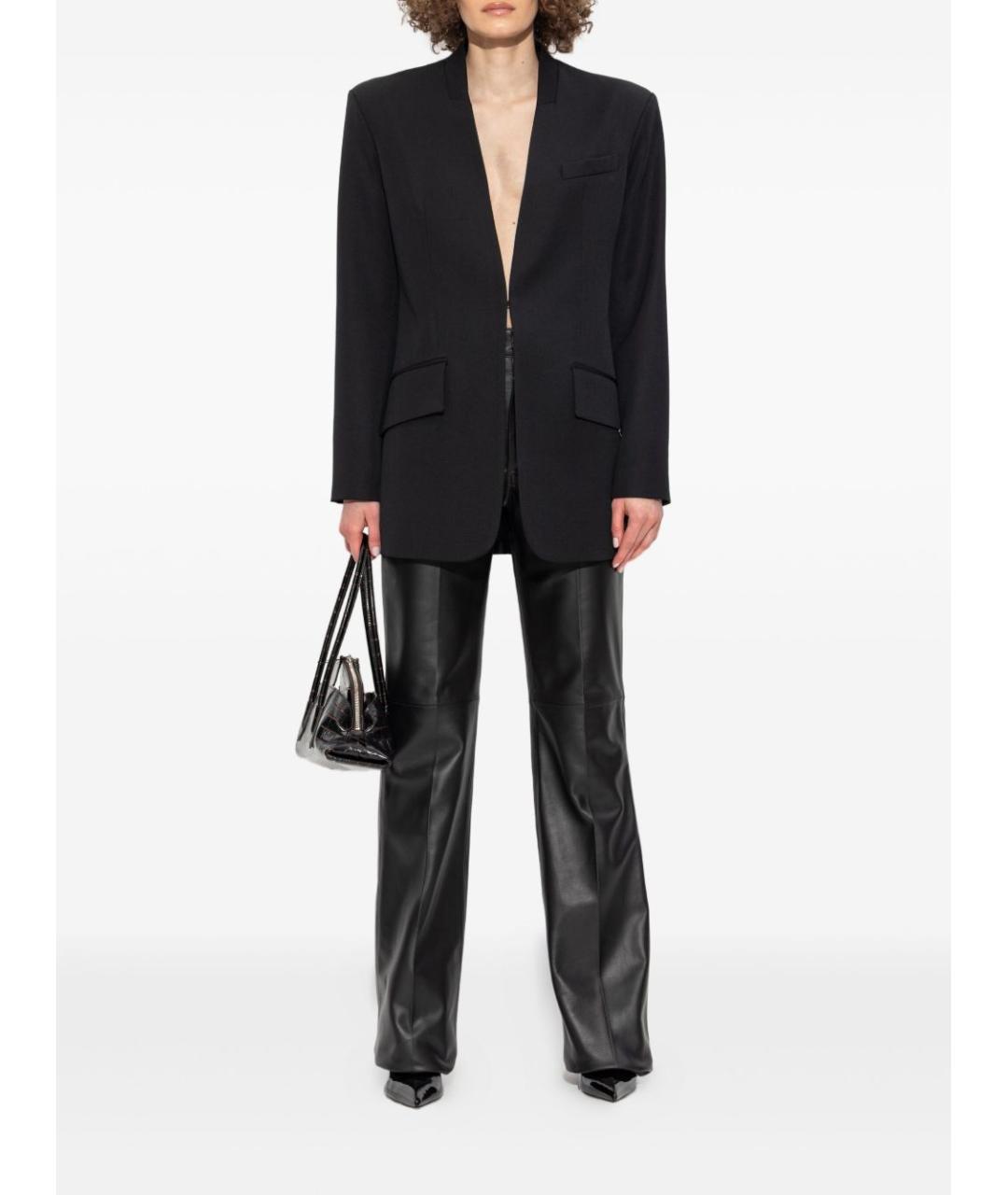 THE ATTICO Черный шерстяной жакет/пиджак, фото 6