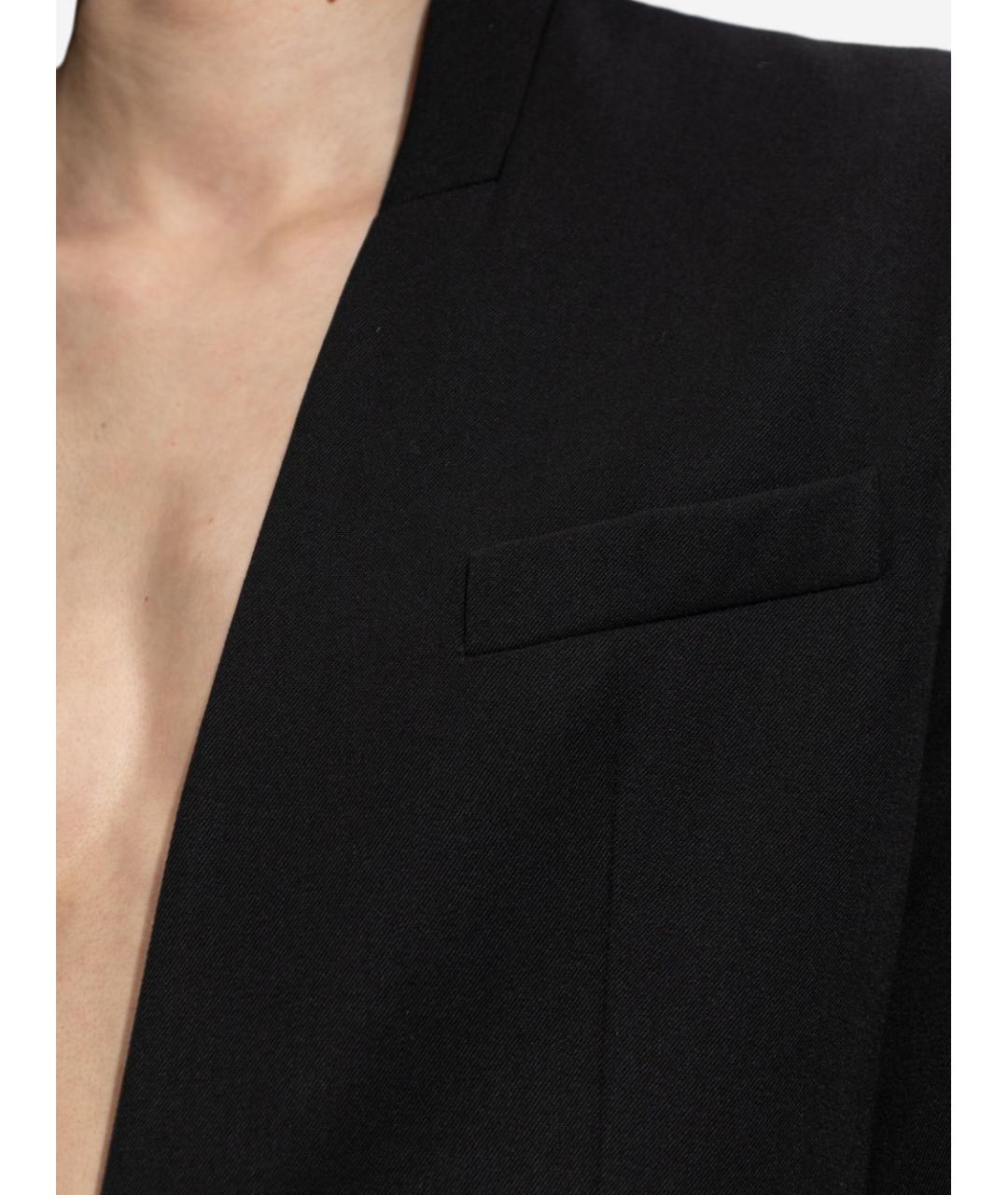 THE ATTICO Черный шерстяной жакет/пиджак, фото 4