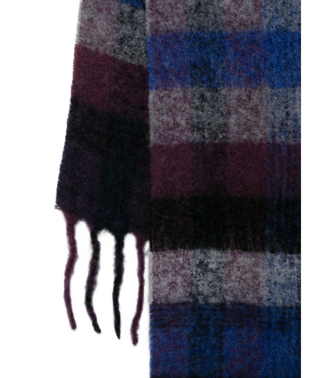 PAUL SMITH Синий шерстяной шарф, фото 2