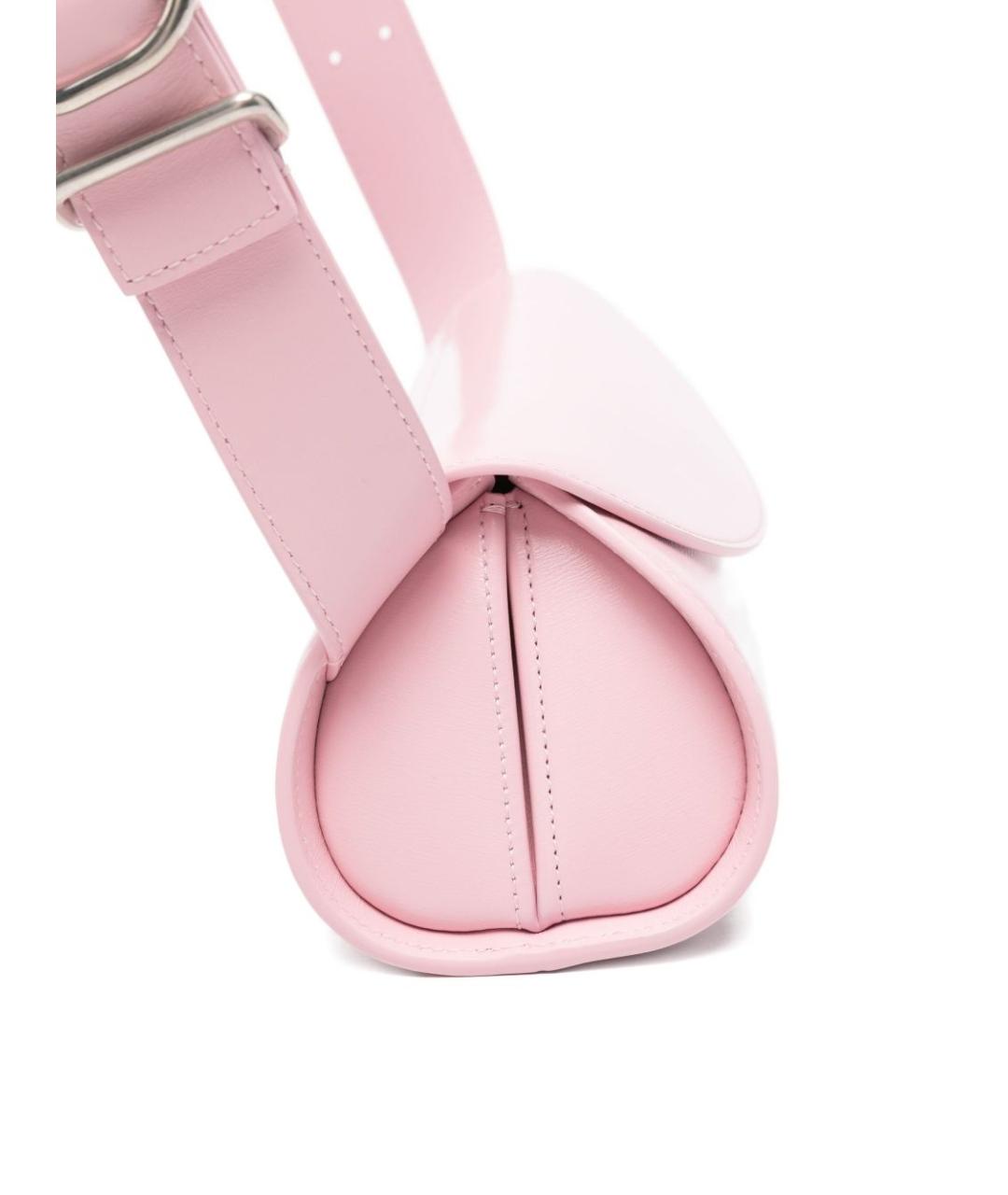 JIL SANDER Розовая кожаная сумка через плечо, фото 2