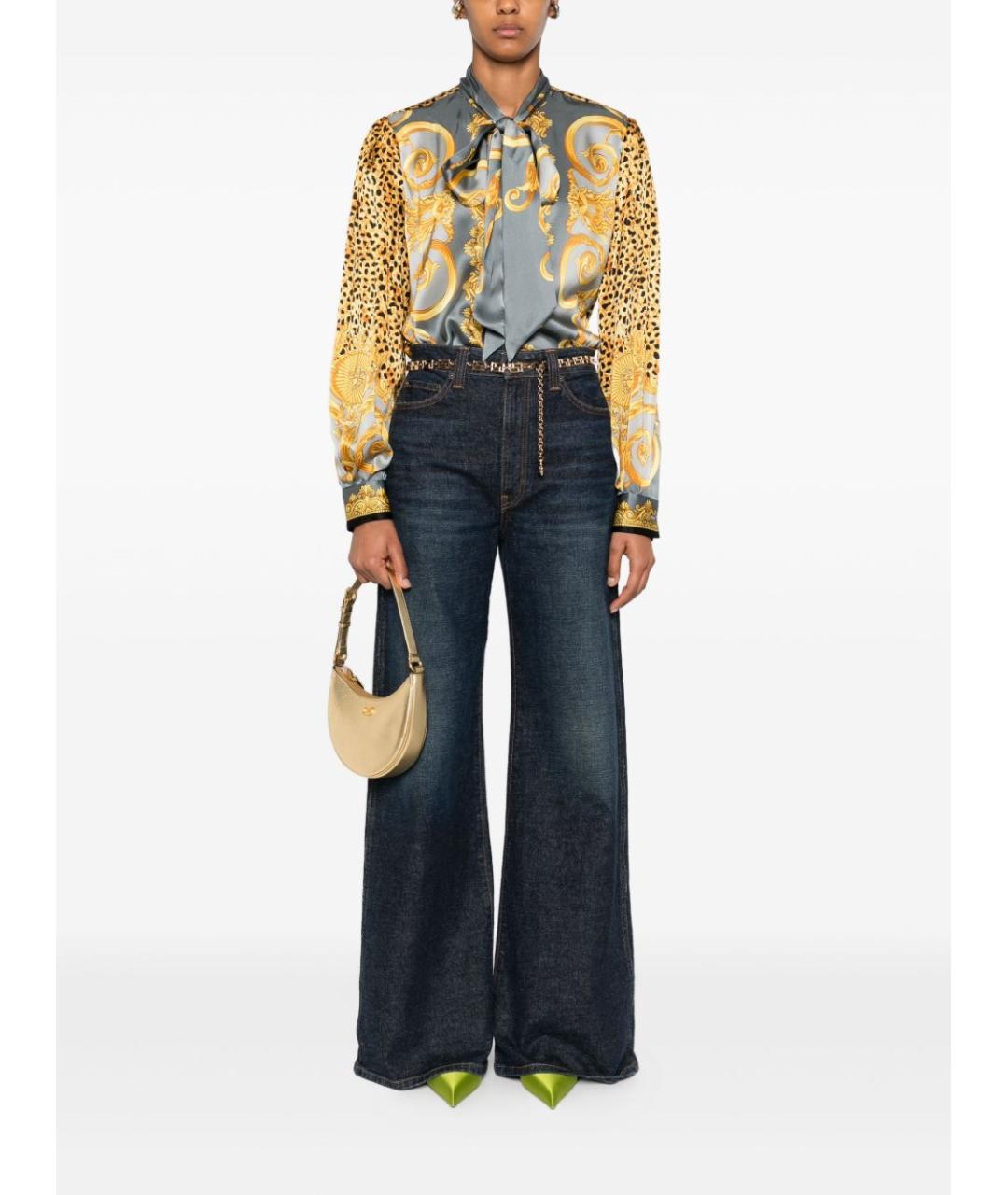 VERSACE Мульти шелковая рубашка, фото 4