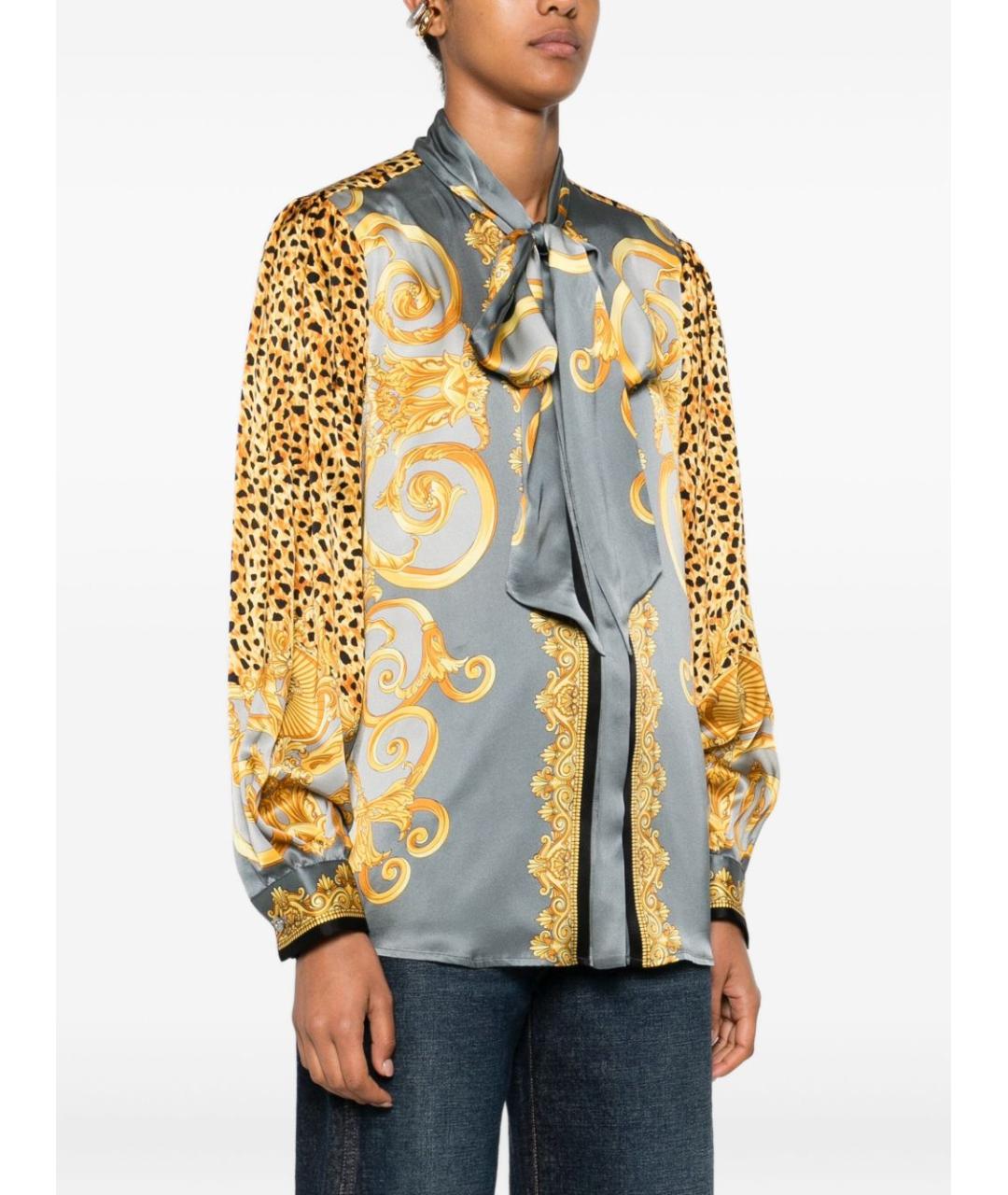 VERSACE Мульти шелковая рубашка, фото 5