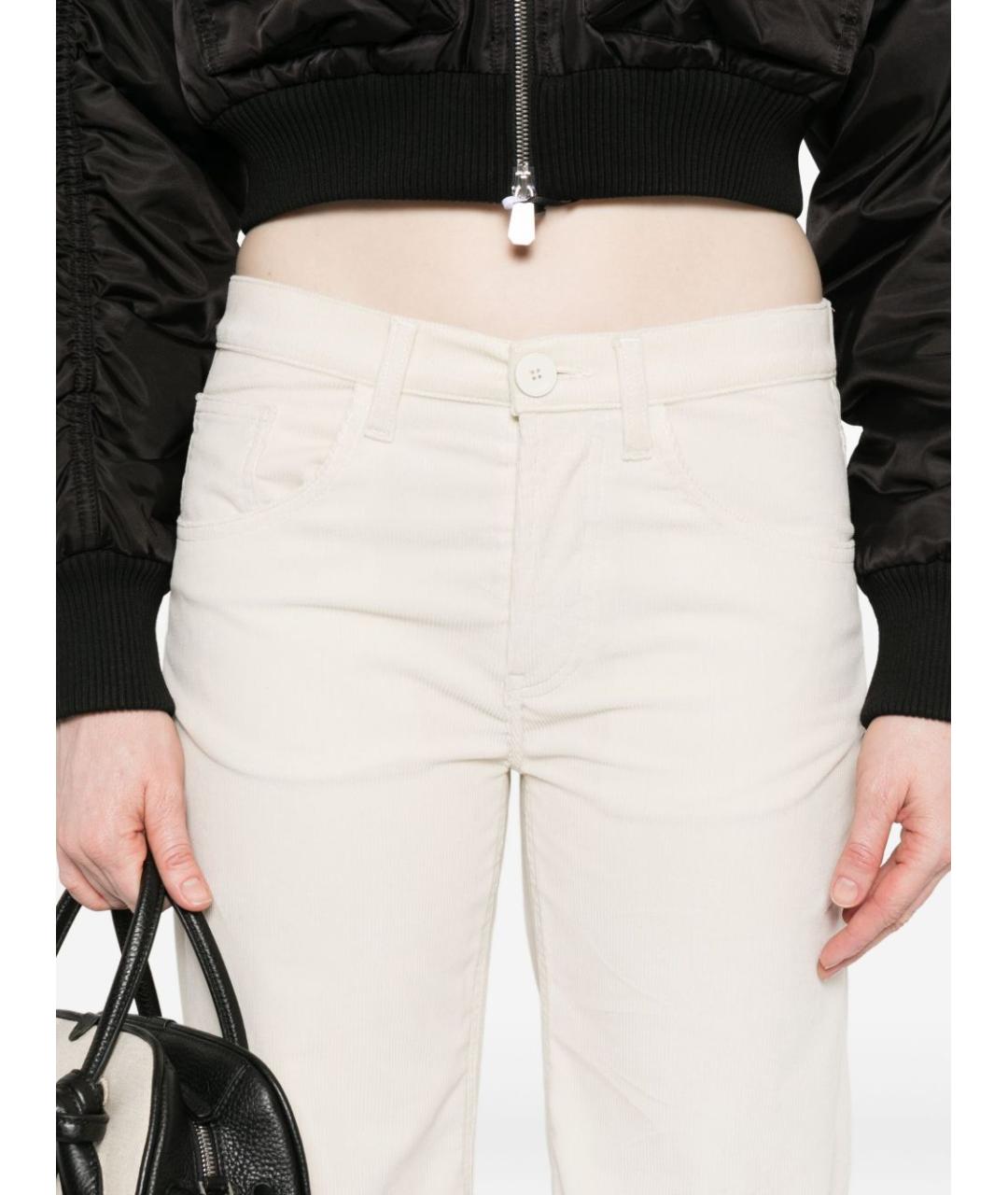 DONDUP Белые хлопковые прямые джинсы, фото 3