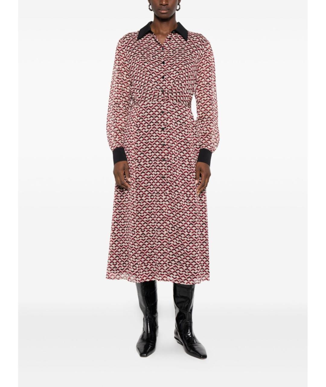 LIU JO Красное полиэстеровое повседневное платье, фото 4