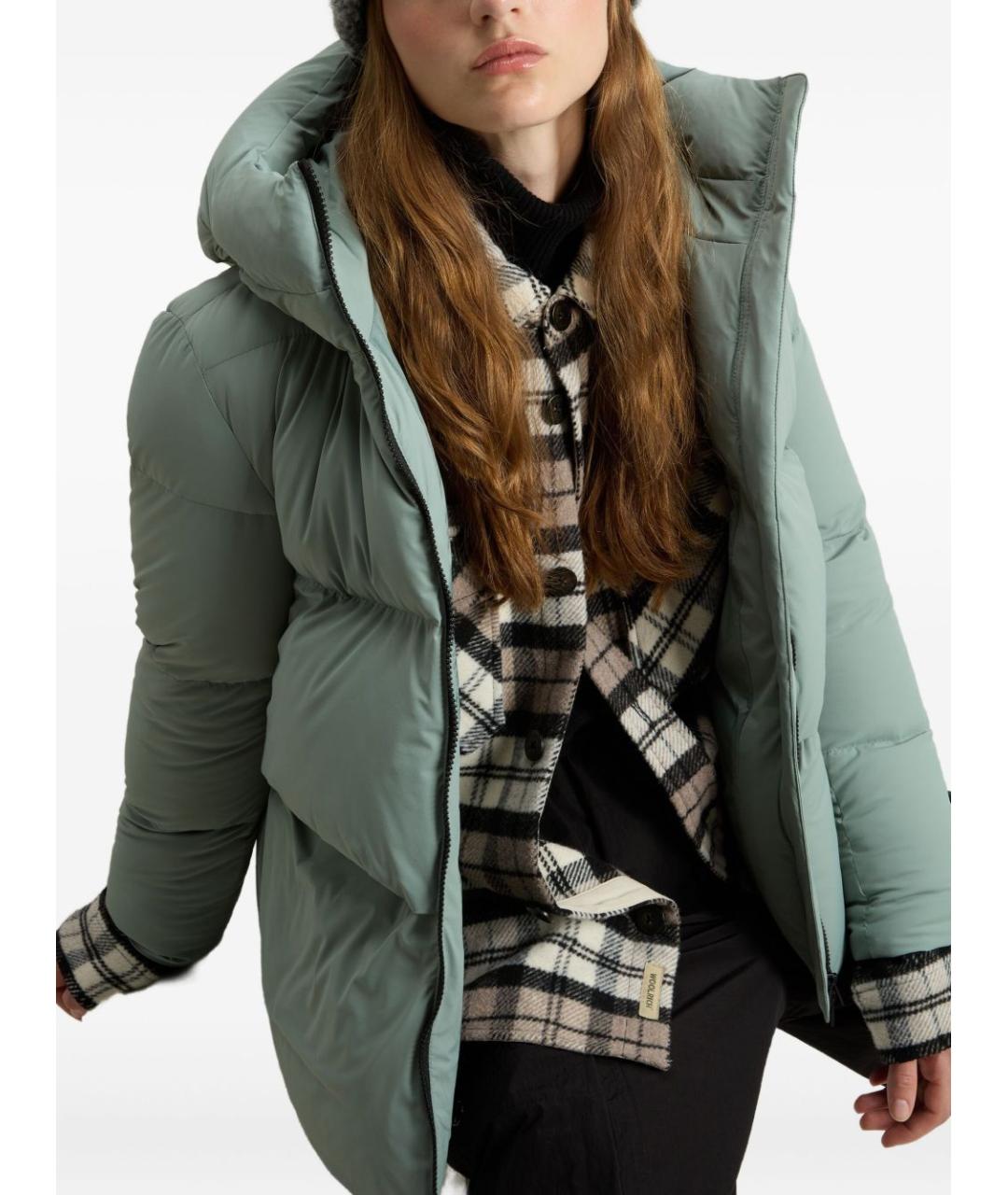 WOOLRICH Зеленый полиамидовый пуховик, фото 4