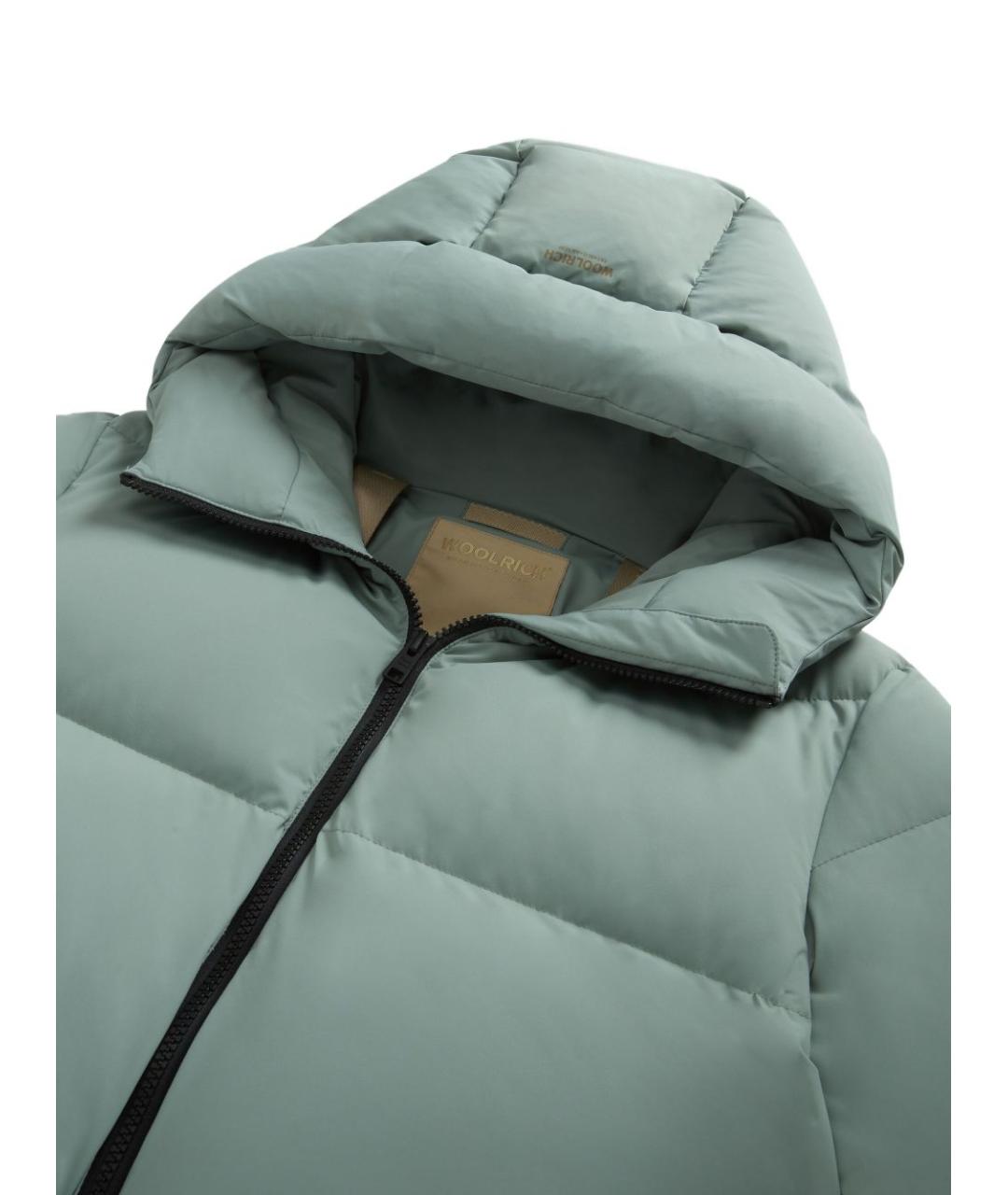 WOOLRICH Зеленый полиамидовый пуховик, фото 5