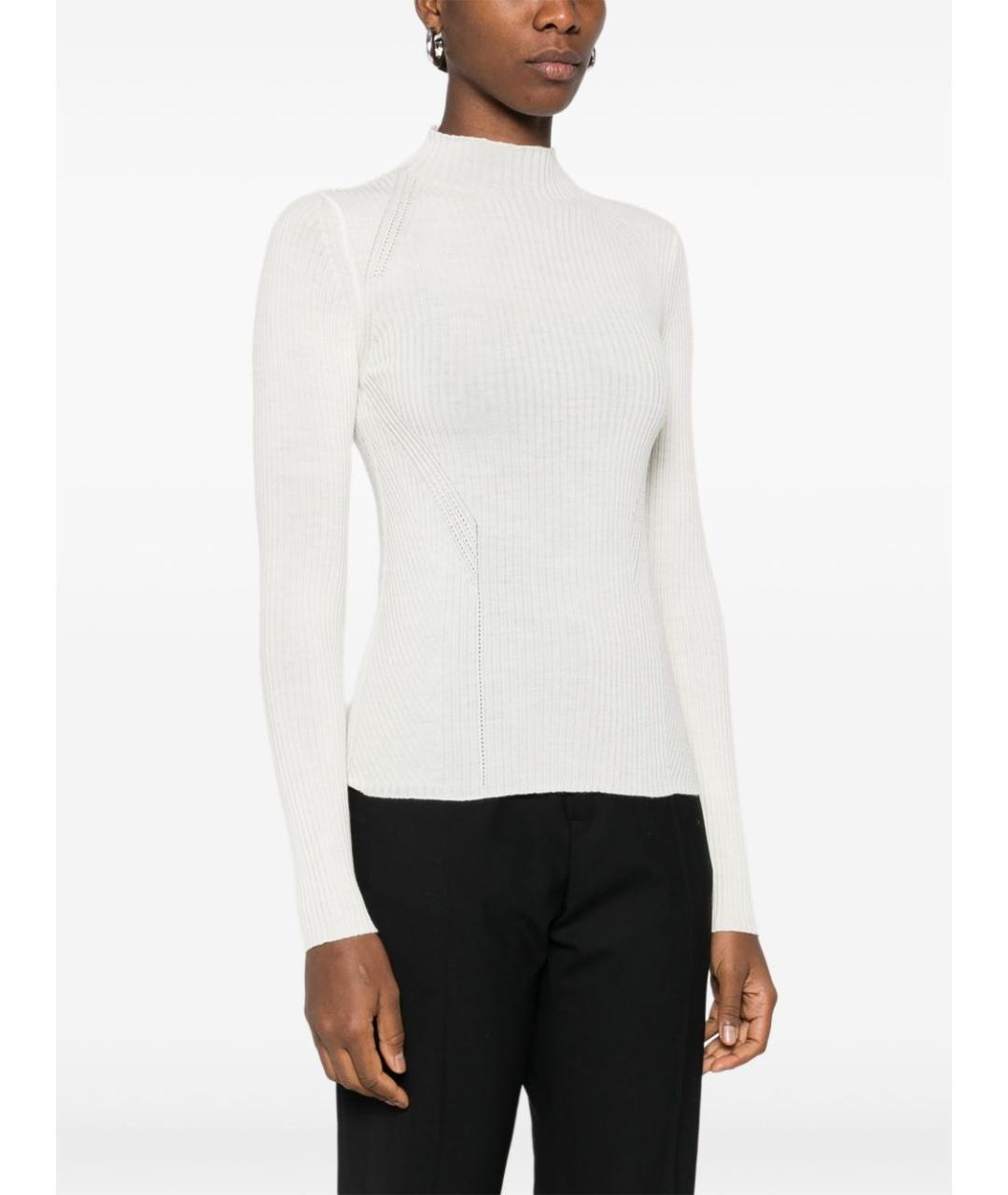 TWIN-SET Белый шерстяной джемпер / свитер, фото 5