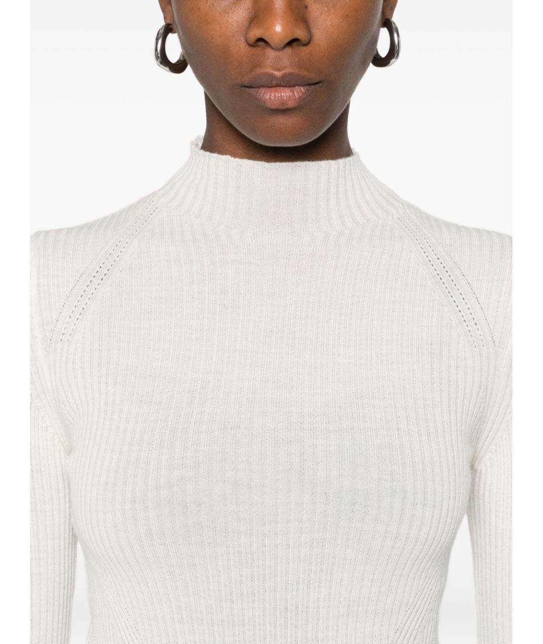 TWIN-SET Белый шерстяной джемпер / свитер, фото 3