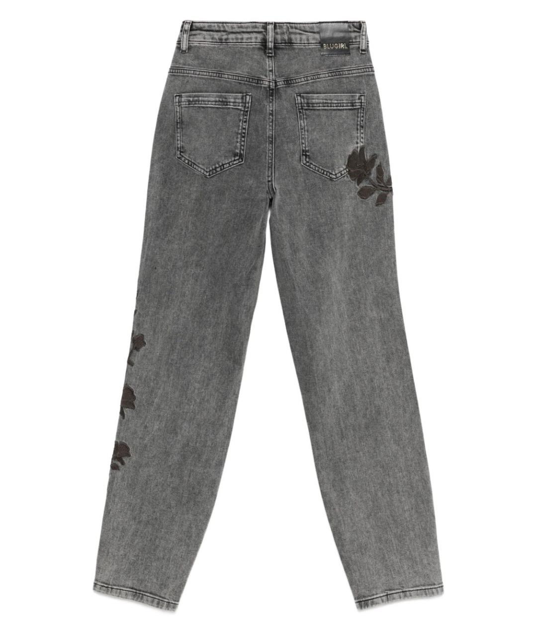 BLUGIRL Серые хлопковые прямые джинсы, фото 3