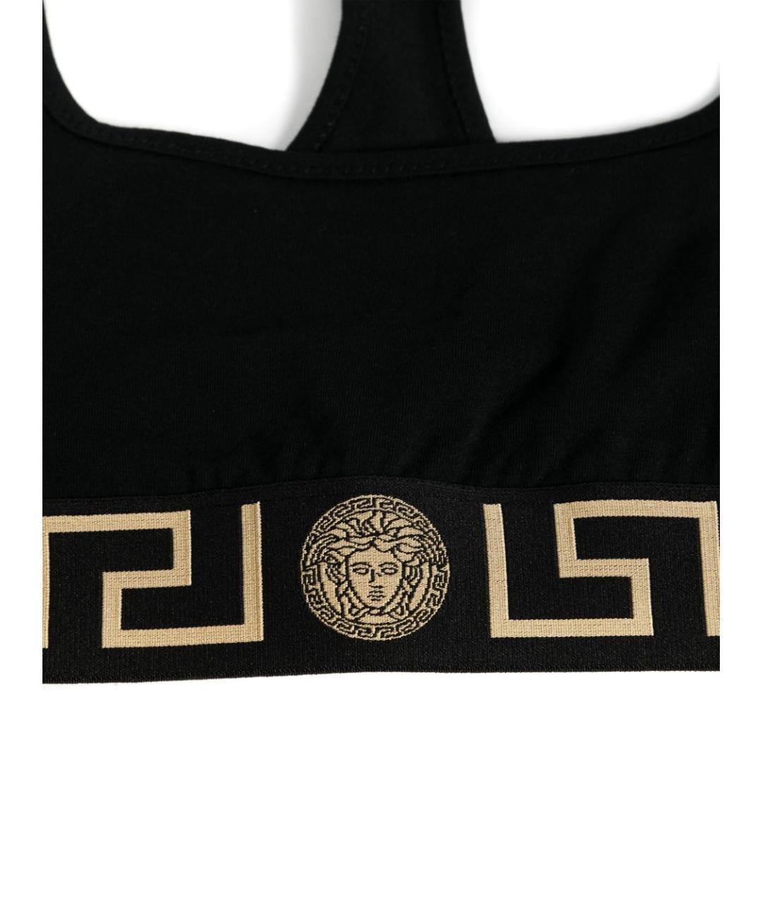 VERSACE Черная хлопковая майка, фото 3