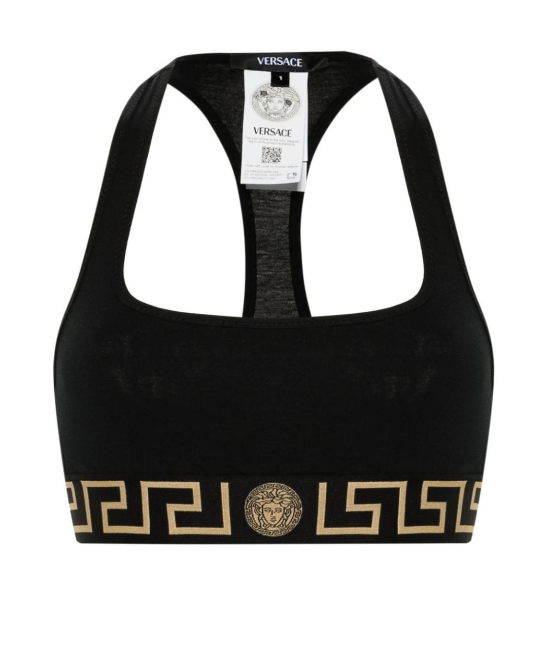 VERSACE Черная хлопковая майка, фото 1