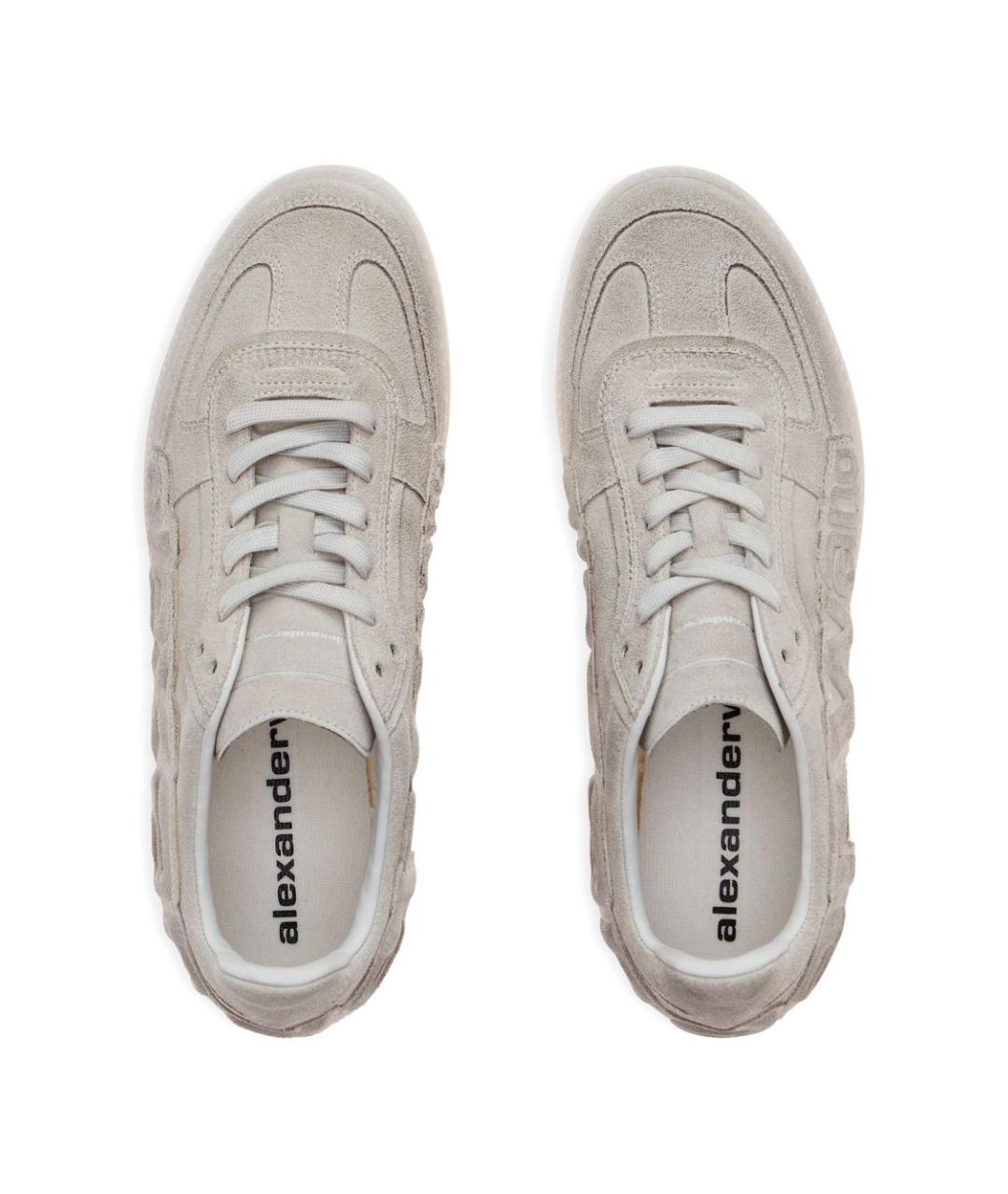 ALEXANDER WANG Бежевые замшевые кеды, фото 2