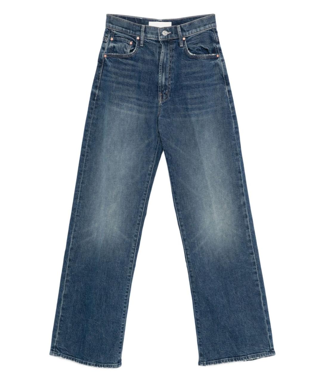MOTHER Синие хлопковые прямые джинсы, фото 1