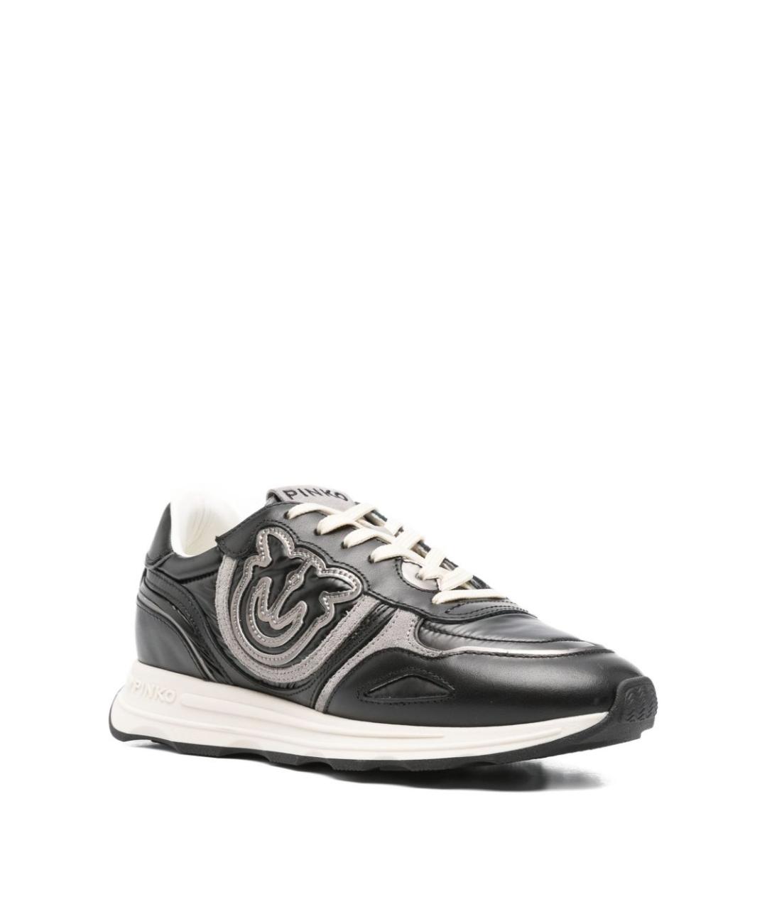 PINKO Черные кожаные кроссовки, фото 3