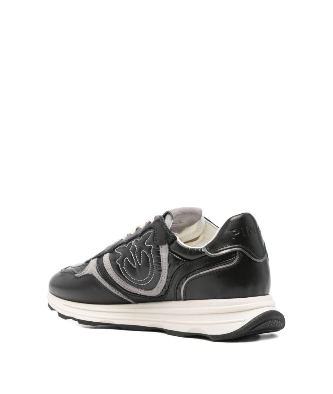 PINKO Черные кожаные кроссовки, фото 4