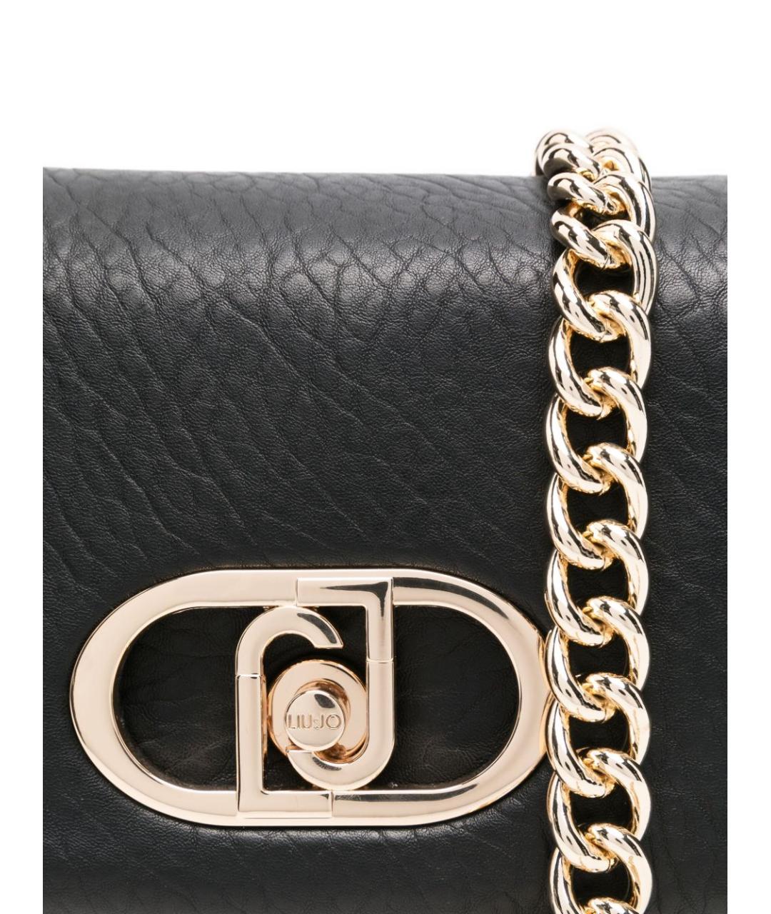 LIU JO Черная сумка через плечо из искусственной кожи, фото 3