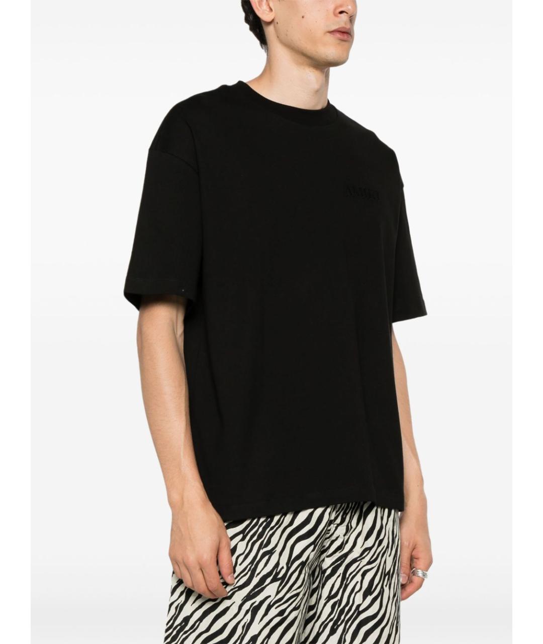 AMIRI Черная хлопковая футболка, фото 2