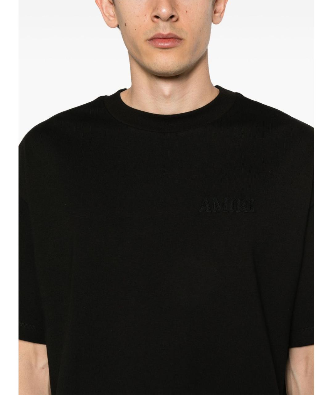 AMIRI Черная хлопковая футболка, фото 3