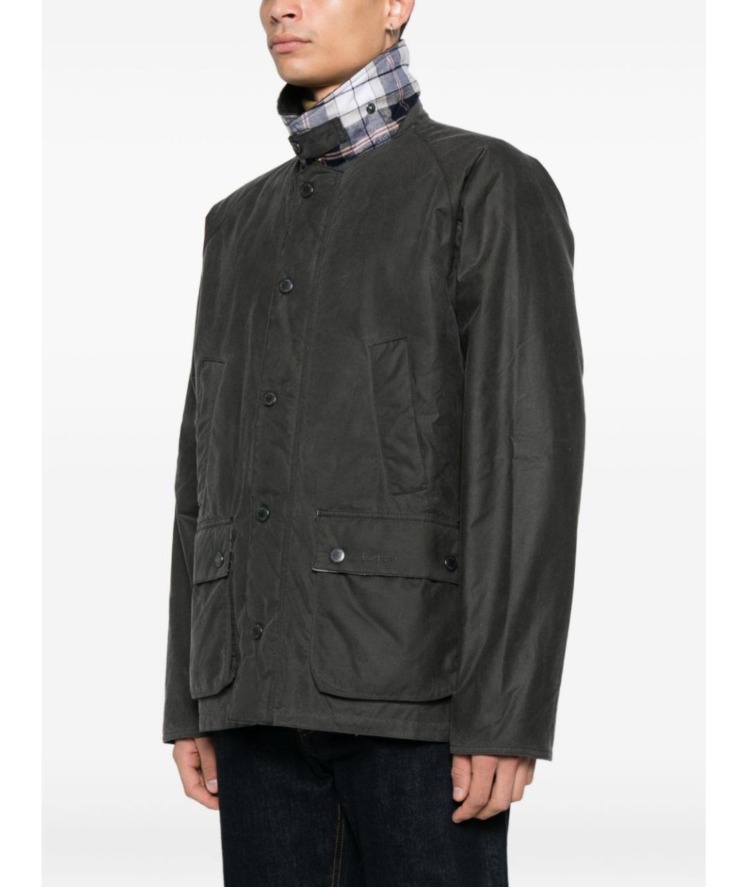 BARBOUR Серая хлопковая куртка, фото 4