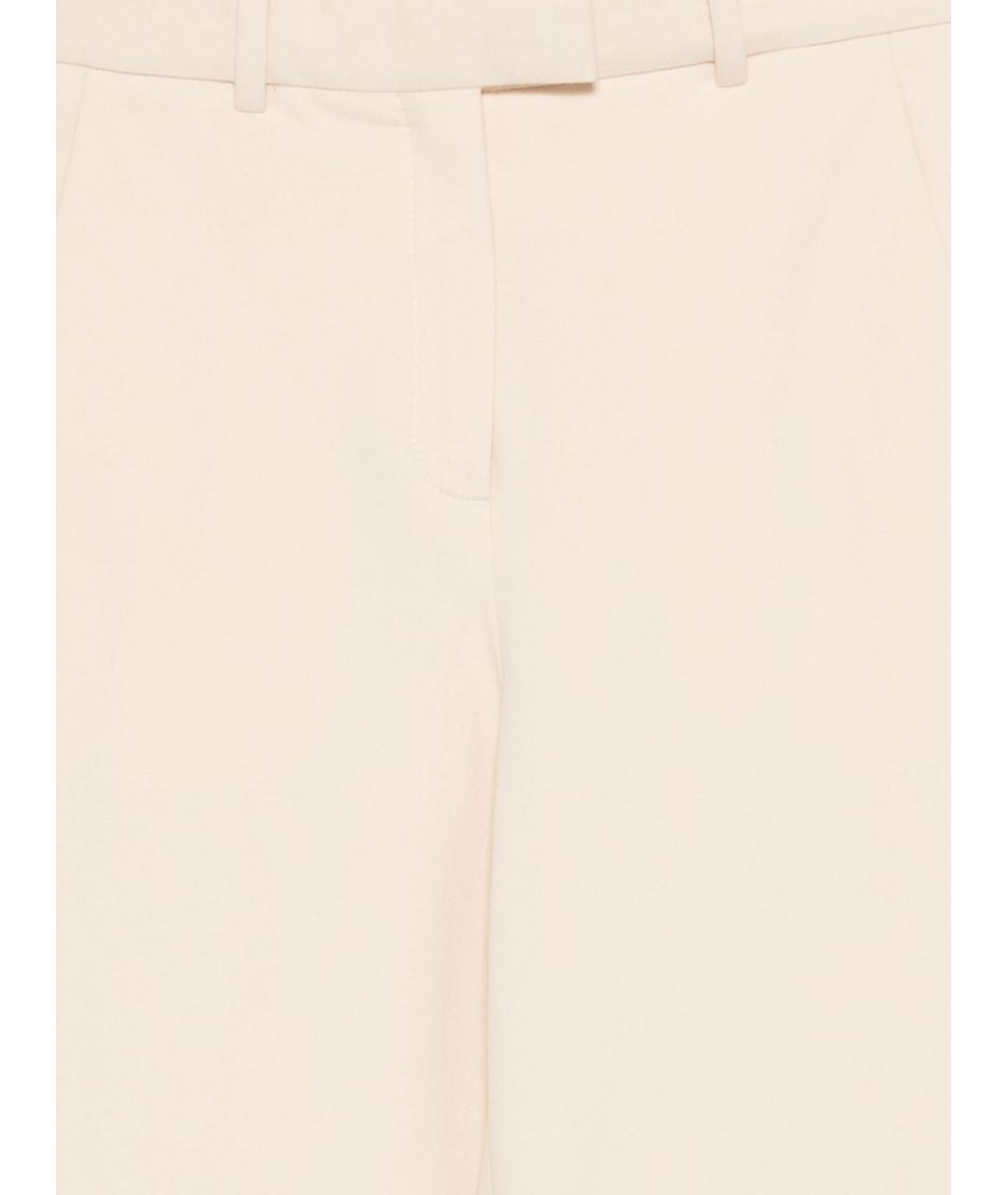 CIRCOLO 1901 Бежевые хлопковые прямые брюки, фото 2