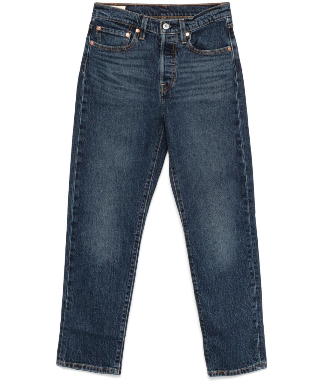 LEVI'S Синие хлопковые прямые джинсы, фото 1