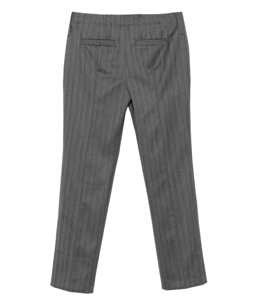 ALEXANDER MCQUEEN Серые вискозные брюки узкие, фото 2