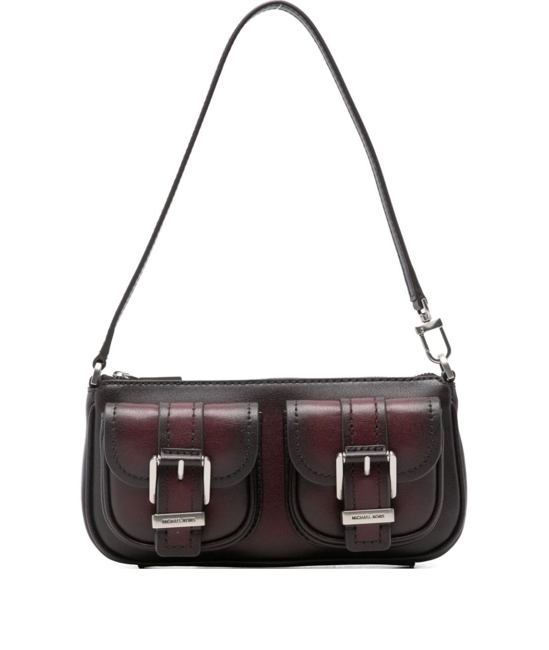 MICHAEL KORS Бордовая кожаная сумка с короткими ручками, фото 1
