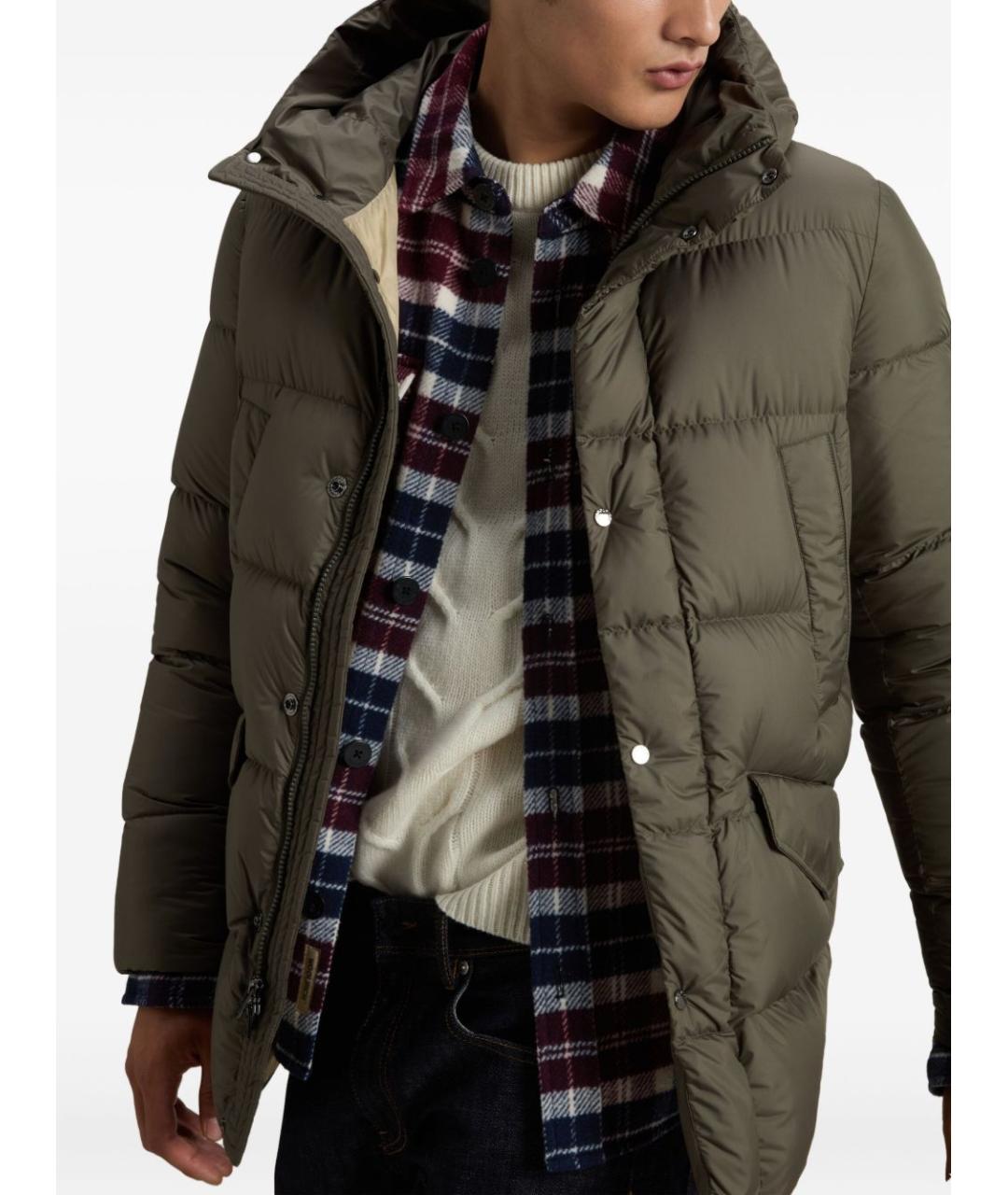 WOOLRICH Зеленый полиэстеровый пуховик, фото 2