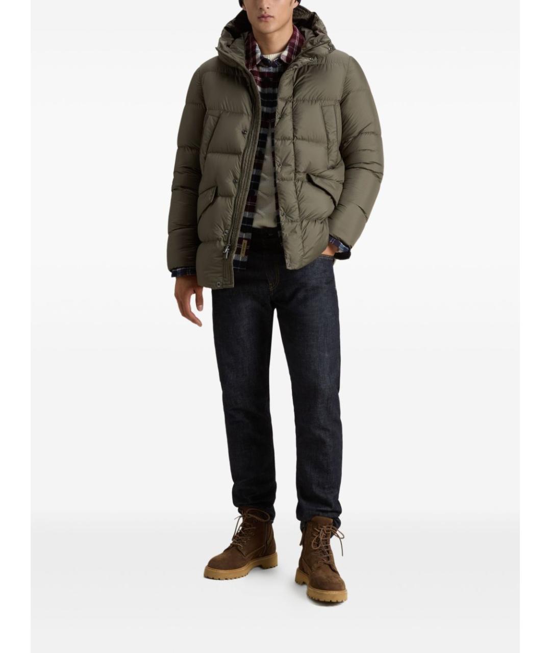 WOOLRICH Зеленый полиэстеровый пуховик, фото 5