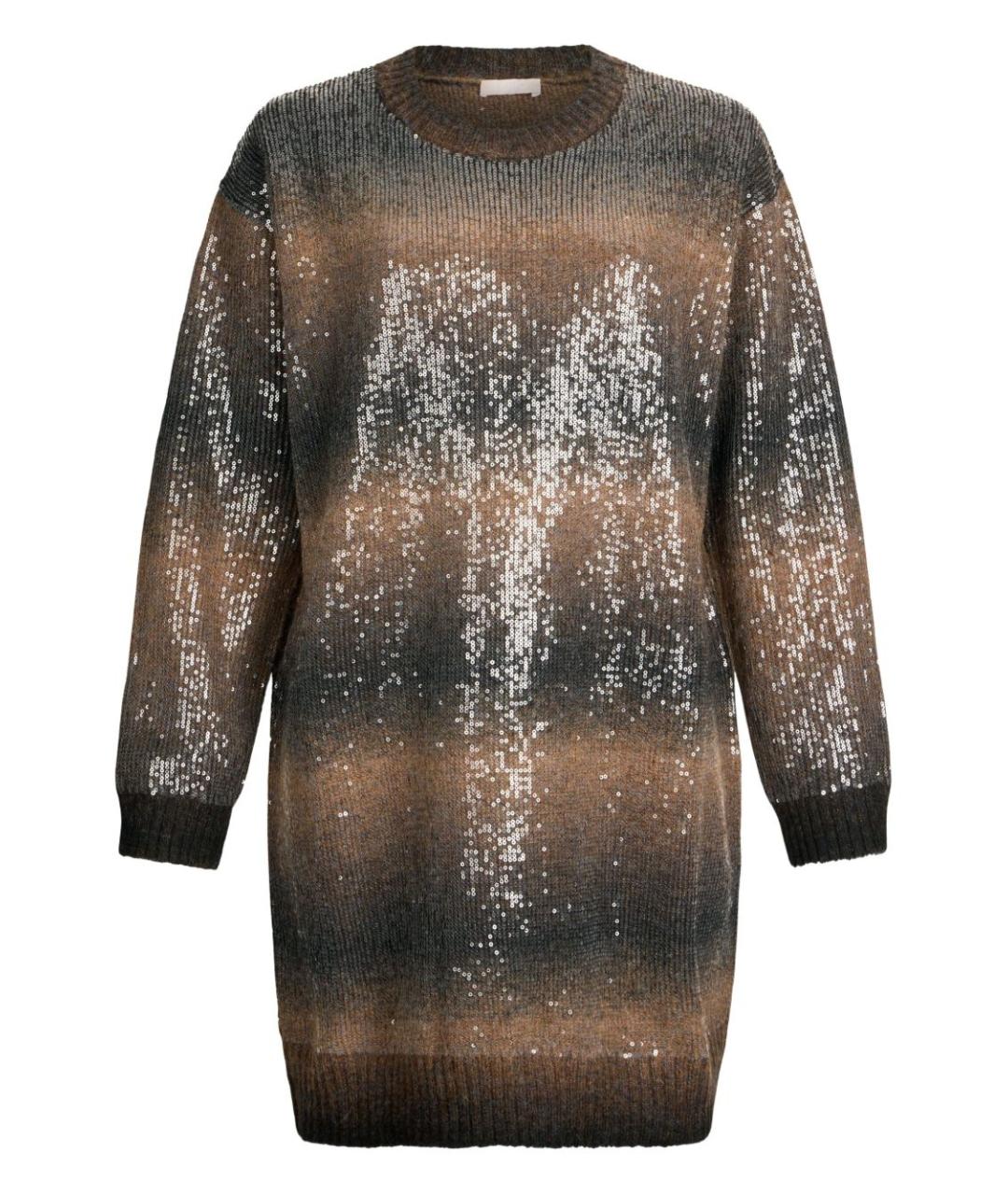 LIU JO Коричневое полиэстеровое платье, фото 1